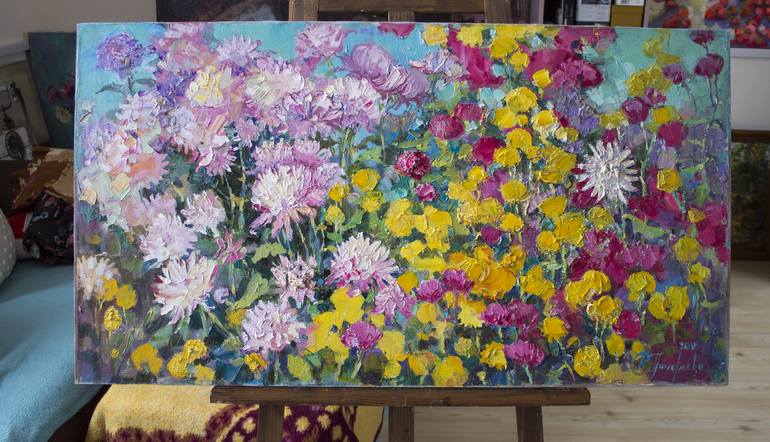 Original Floral Painting by Anastasiia Grygorieva