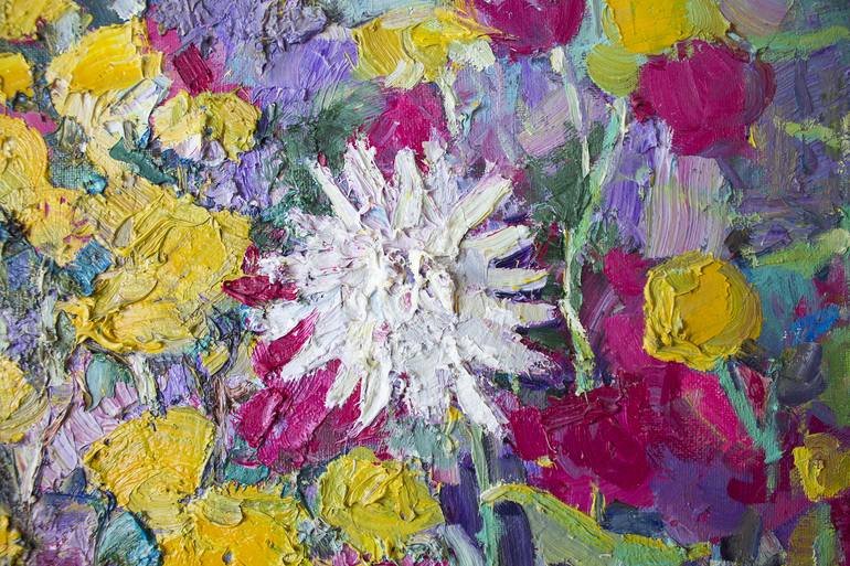 Original Abstract Expressionism Floral Painting by Anastasiia Grygorieva