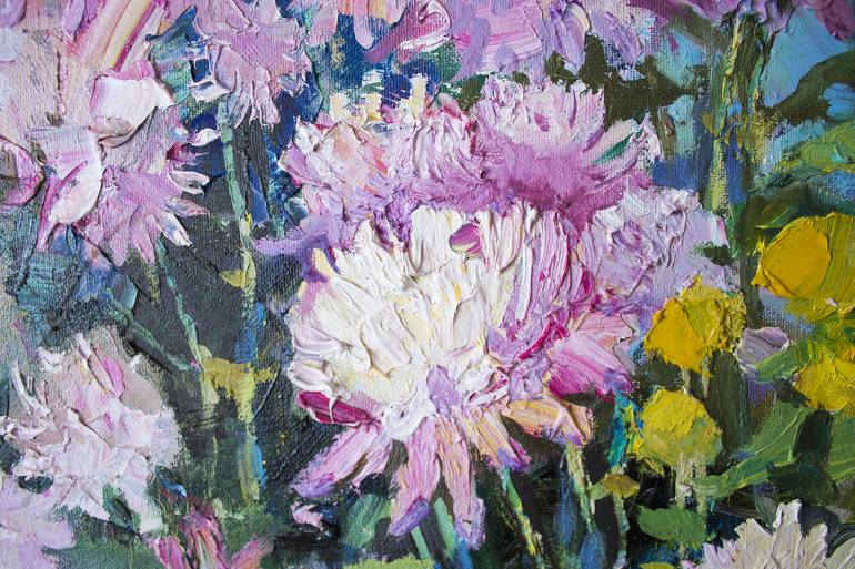 Original Abstract Expressionism Floral Painting by Anastasiia Grygorieva