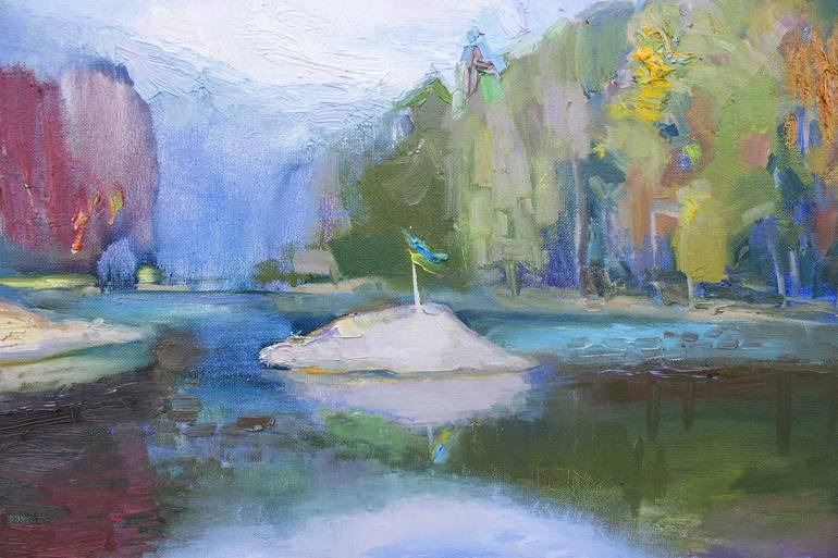 Original Impressionism Landscape Painting by Anastasiia Grygorieva