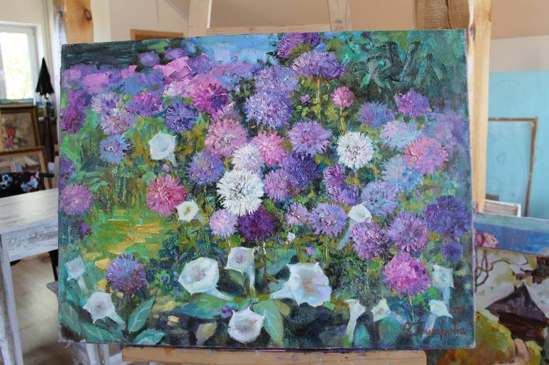 Original Floral Painting by Anastasiia Grygorieva