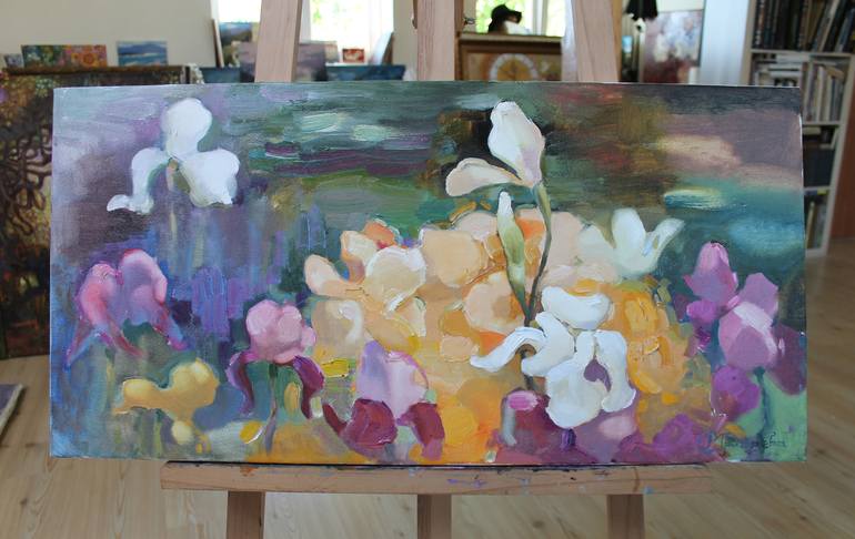 Original Expressionism Floral Painting by Anastasiia Grygorieva