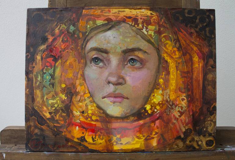 Original Portrait Painting by Anastasiia Grygorieva