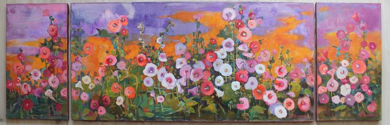 Original Abstract Expressionism Floral Painting by Anastasiia Grygorieva