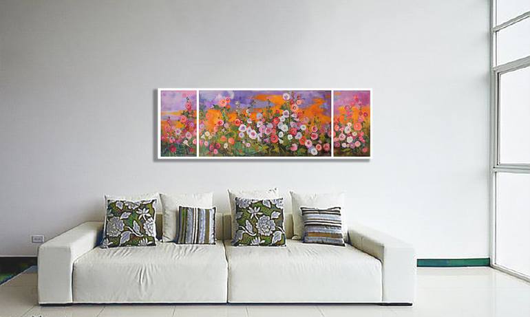 Original Abstract Expressionism Floral Painting by Anastasiia Grygorieva