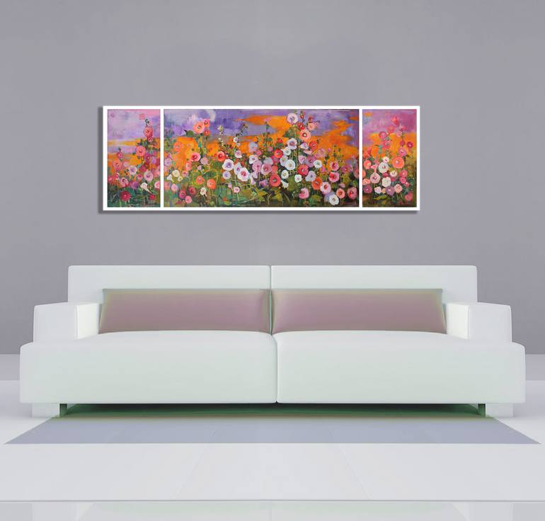 Original Abstract Expressionism Floral Painting by Anastasiia Grygorieva