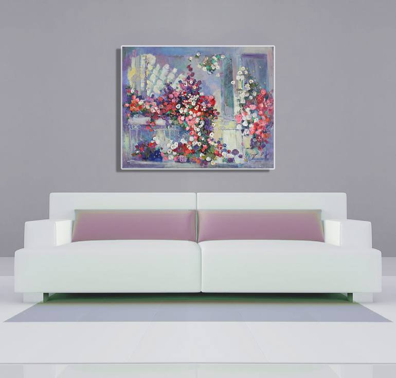 Original Abstract Expressionism Floral Painting by Anastasiia Grygorieva