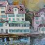 The picture was painted from sketches wich were made from real landscape during artistic open air in Switzerland. I was impressed the beauty of this city which called Zurich. 
Painting size 160x80cm/oil on canvas/ 2017
The picture is ready to hang (edges of a picture is gray)
Signed on the front and back.
Certificate of authenticity is included.
Packaged safely.
Can be sent in tube if need.