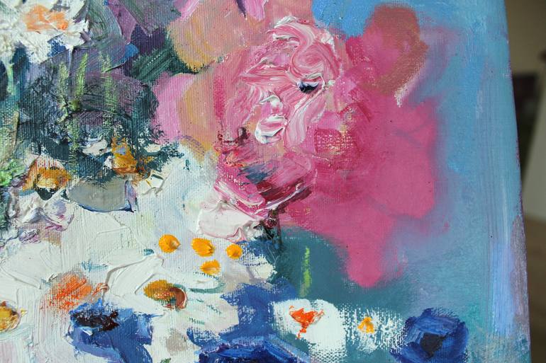 Original Impressionism Floral Painting by Anastasiia Grygorieva