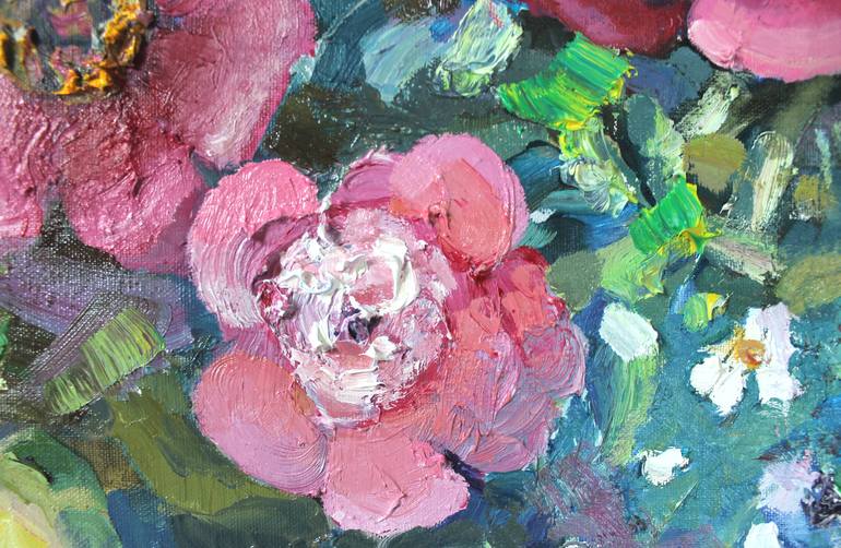 Original Impressionism Floral Painting by Anastasiia Grygorieva