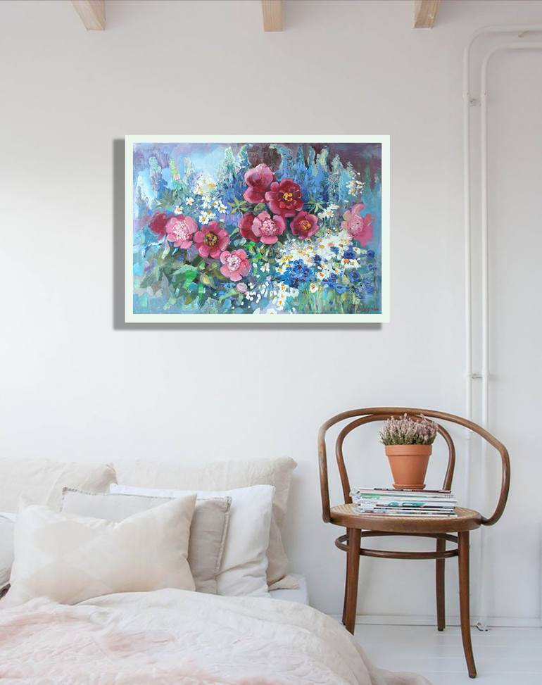 Original Impressionism Floral Painting by Anastasiia Grygorieva