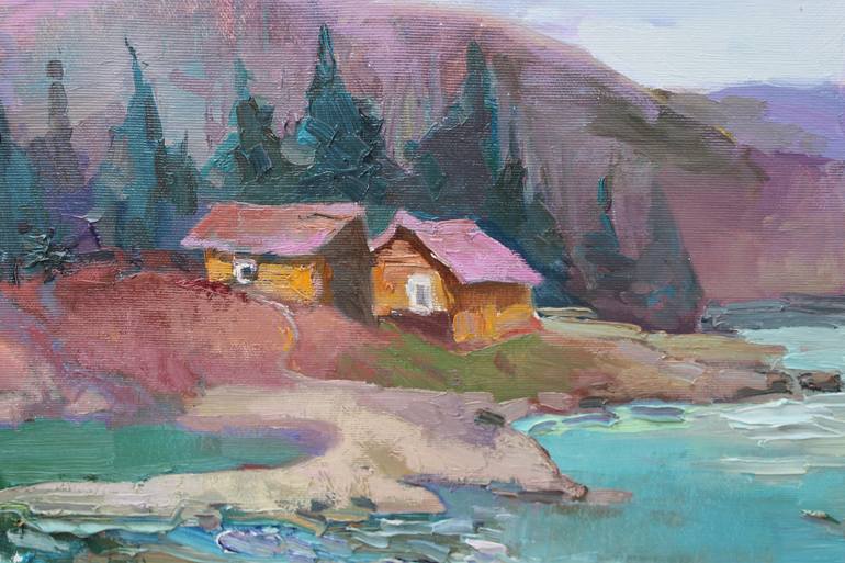 Original Abstract Expressionism Landscape Painting by Anastasiia Grygorieva