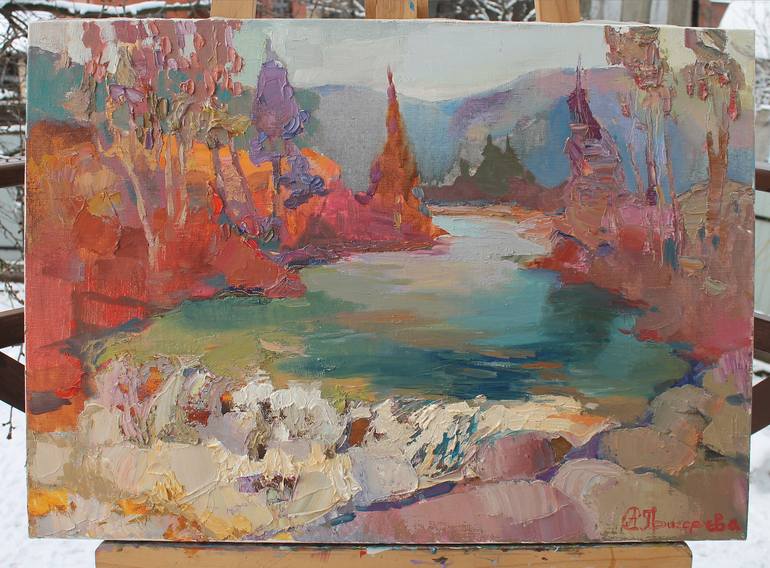 Original Expressionism Water Painting by Anastasiia Grygorieva