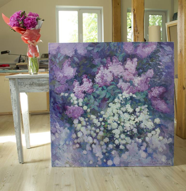 Original Abstract Expressionism Floral Painting by Anastasiia Grygorieva