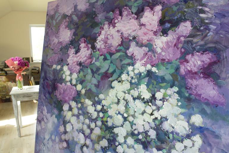 Original Floral Painting by Anastasiia Grygorieva