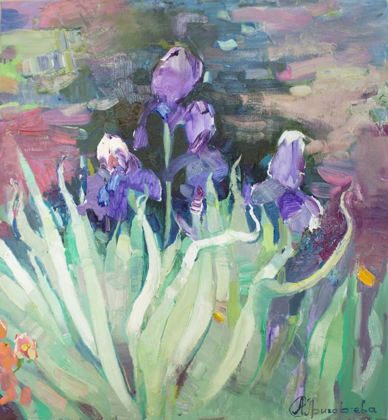 Original Expressionism Floral Painting by Anastasiia Grygorieva