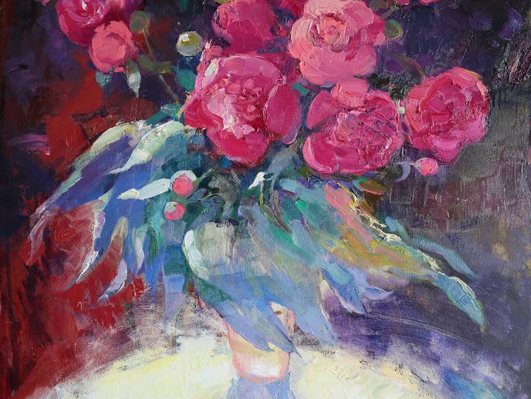 Original Expressionism Floral Painting by Anastasiia Grygorieva