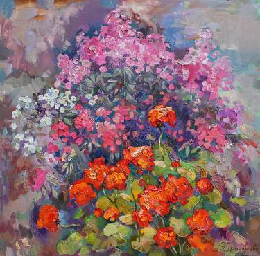 Original Impressionism Floral Paintings by Anastasiia Grygorieva