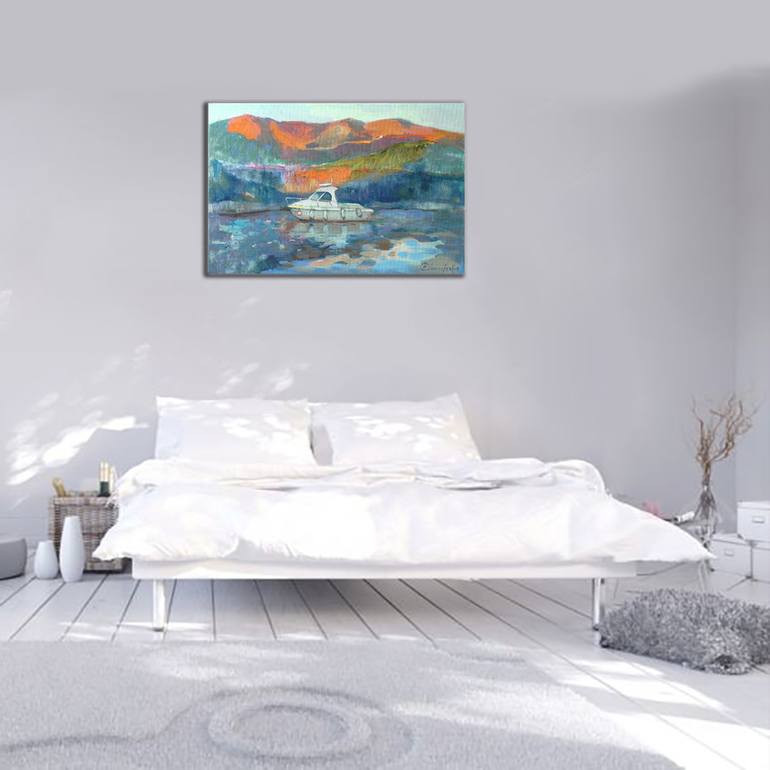 Original Abstract Expressionism Seascape Painting by Anastasiia Grygorieva