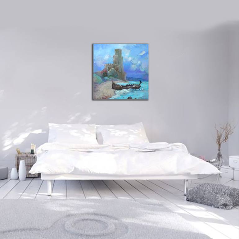 Original Impressionism Seascape Painting by Anastasiia Grygorieva