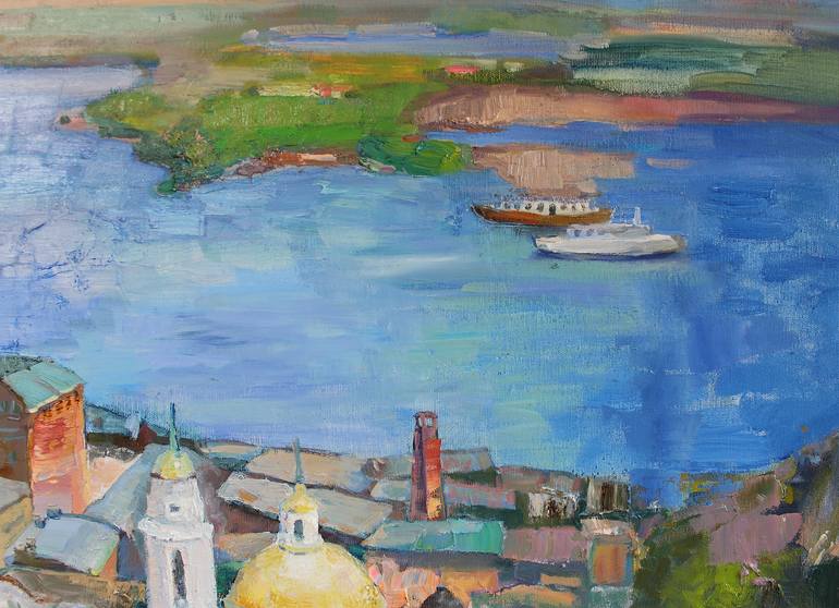 Original Expressionism Architecture Painting by Anastasiia Grygorieva