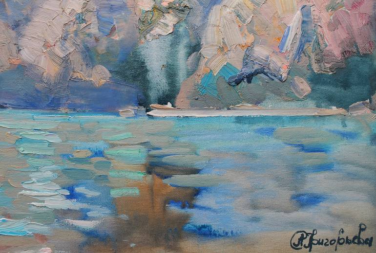 Original Impressionism Seascape Painting by Anastasiia Grygorieva