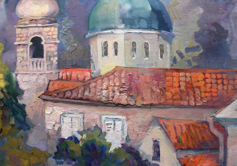 Original Impressionism Architecture Painting by Anastasiia Grygorieva