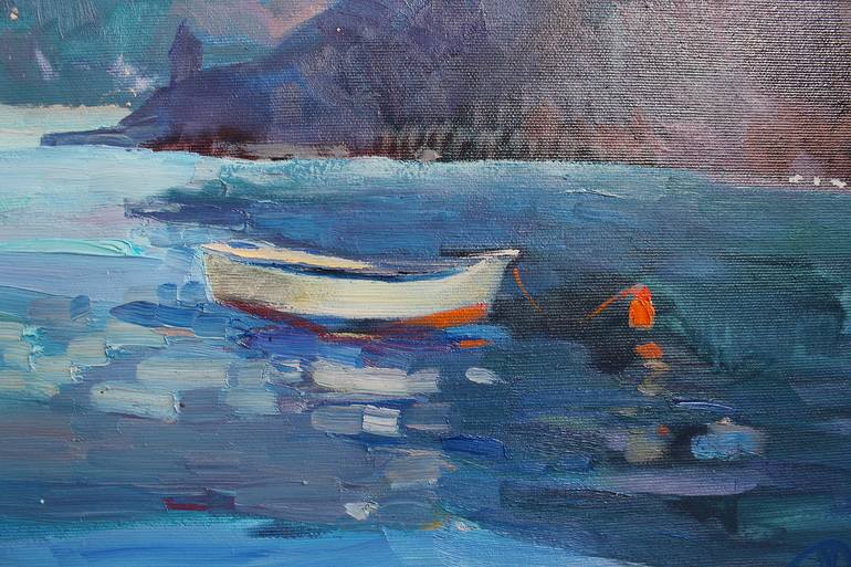 Original Expressionism Seascape Painting by Anastasiia Grygorieva