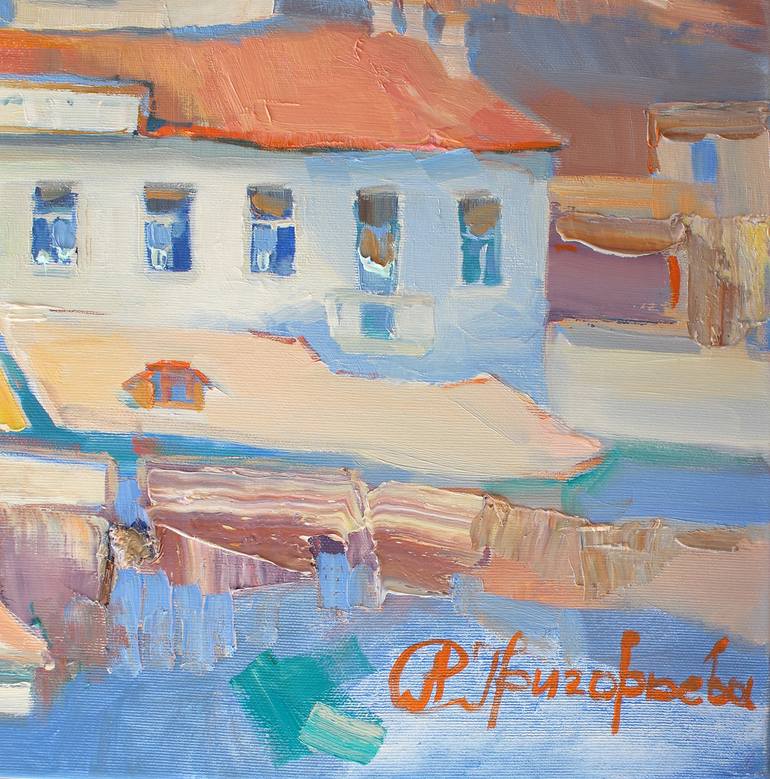 Original Architecture Painting by Anastasiia Grygorieva