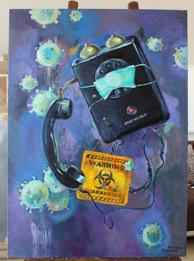 Original Abstract Expressionism Fantasy Painting by Anastasiia Grygorieva