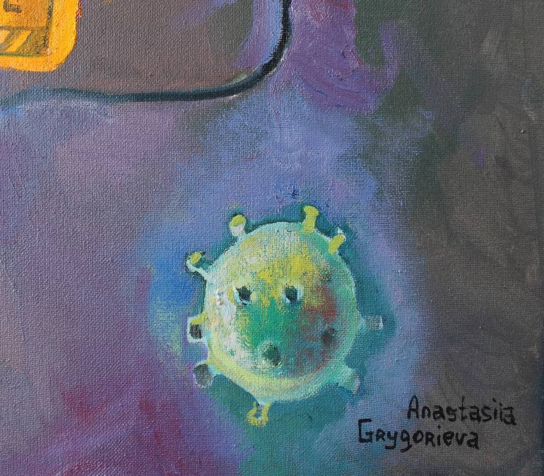 Original Abstract Expressionism Fantasy Painting by Anastasiia Grygorieva