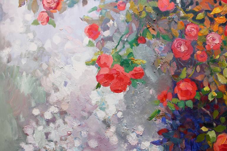 Original Expressionism Floral Painting by Anastasiia Grygorieva