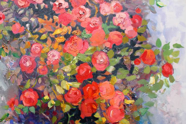 Original Expressionism Floral Painting by Anastasiia Grygorieva