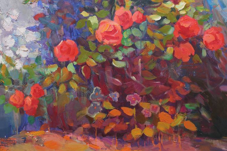 Original Expressionism Floral Painting by Anastasiia Grygorieva