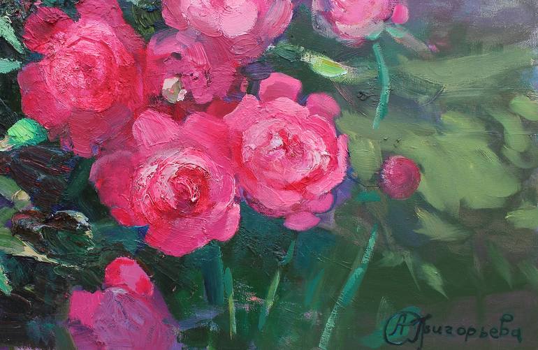 Original Impressionism Floral Painting by Anastasiia Grygorieva
