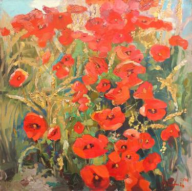 Original Impressionism Floral Paintings by Anastasiia Grygorieva