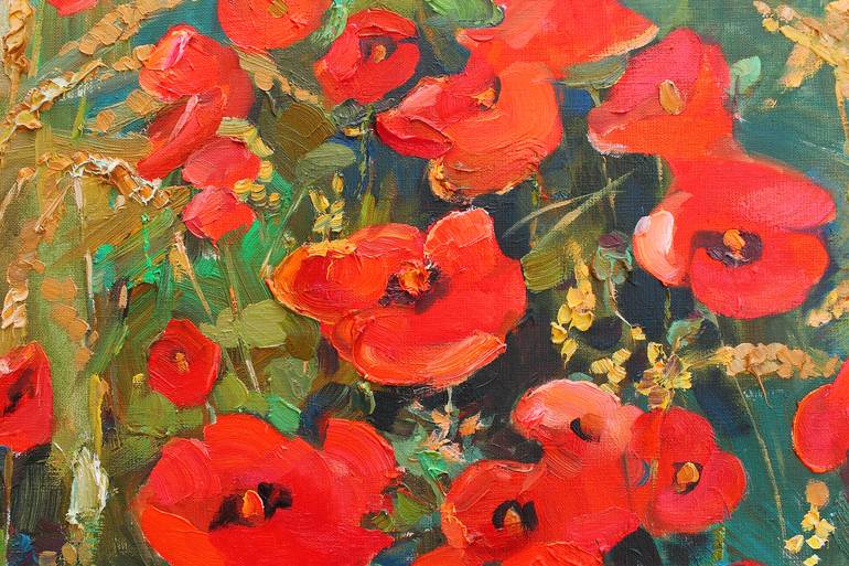 Original Impressionism Floral Painting by Anastasiia Grygorieva