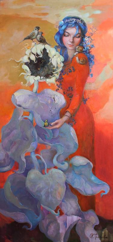 Original Expressionism Women Paintings by Anastasiia Grygorieva