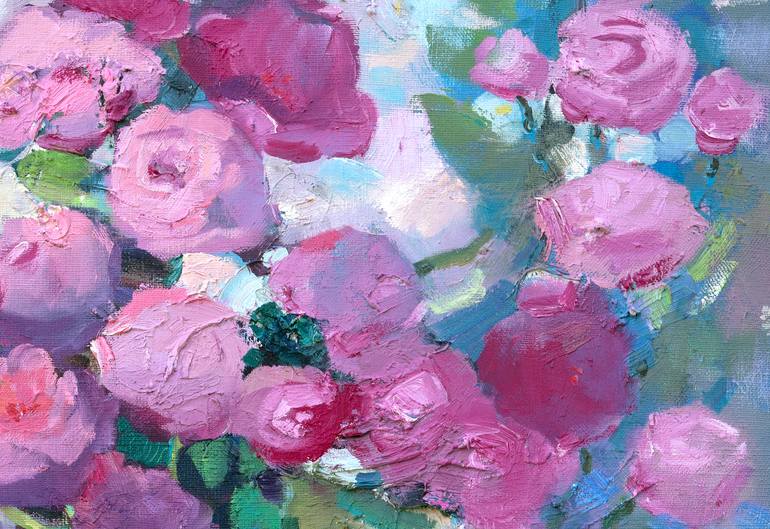 Original Abstract Expressionism Floral Painting by Anastasiia Grygorieva