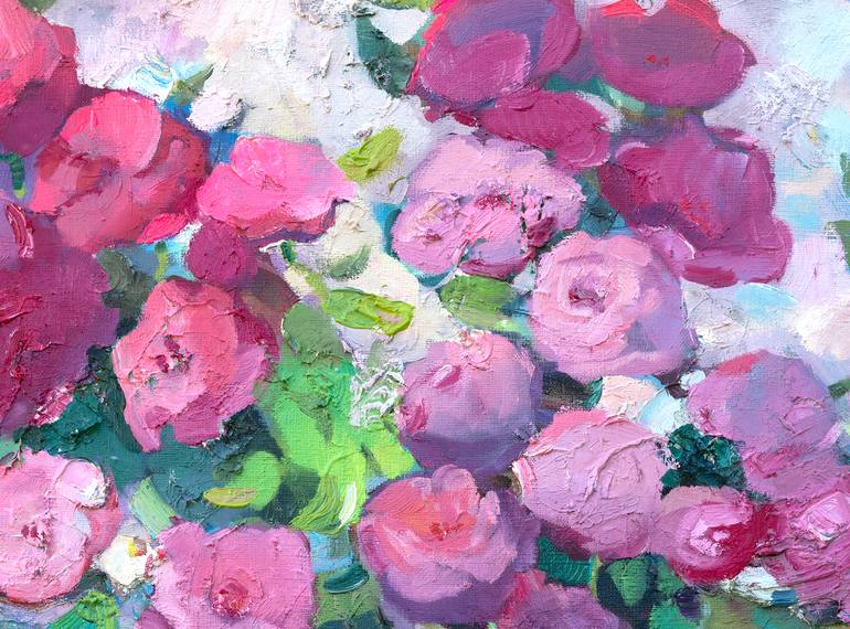 Original Abstract Expressionism Floral Painting by Anastasiia Grygorieva