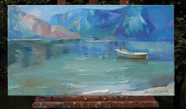 Original Expressionism Seascape Painting by Anastasiia Grygorieva