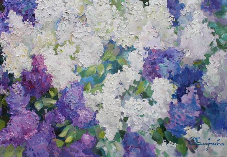 Original Fine Art Floral Painting by Anastasiia Grygorieva