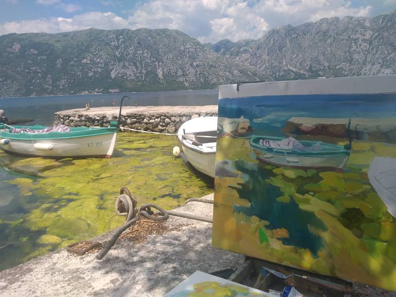 Original Expressionism Landscape Painting by Anastasiia Grygorieva