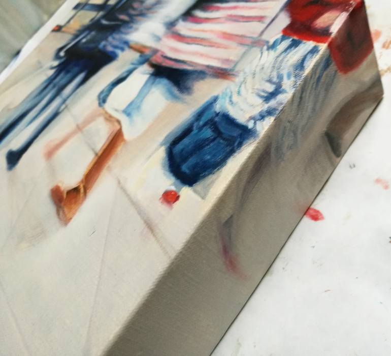 Original Figurative People Painting by Liliana Cecchin