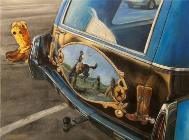 Print of Automobile Paintings by Hans Bertschi