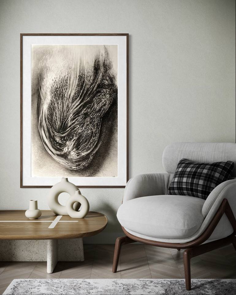 Original Abstract Expressionism Abstract Drawing by Philippe Briade