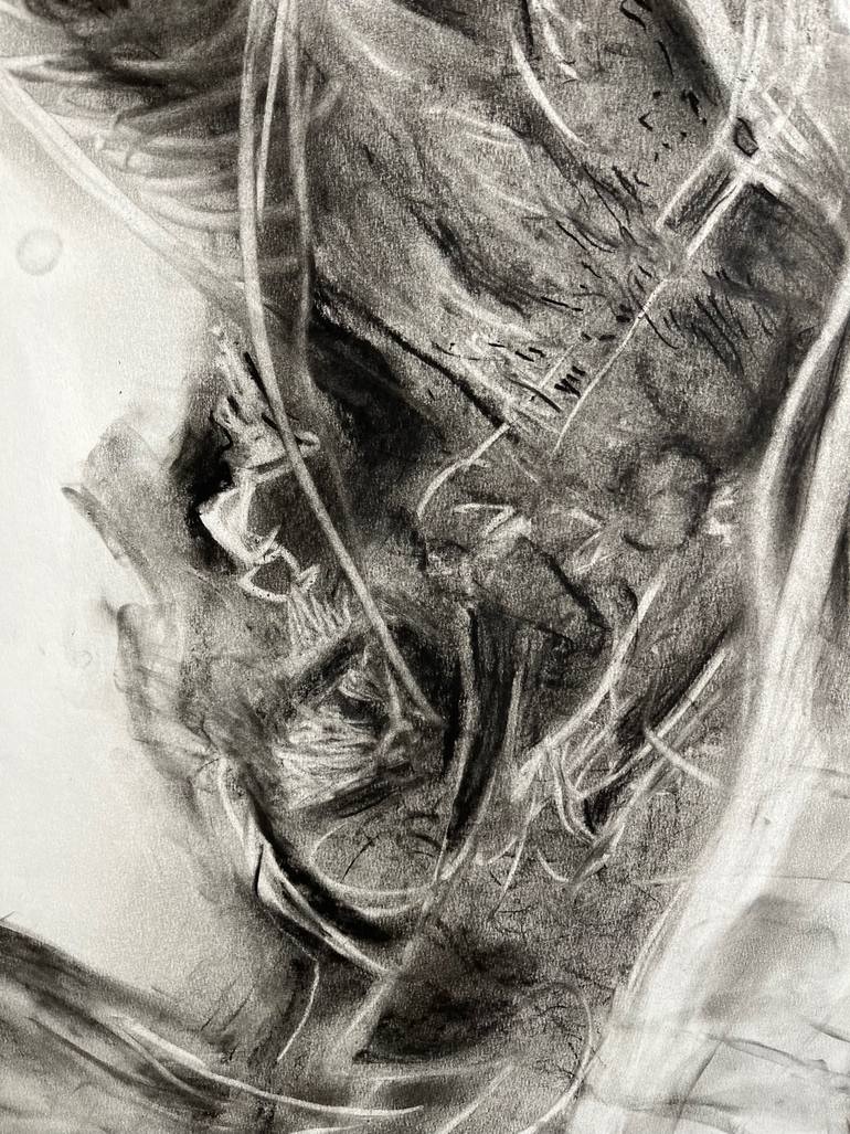 Original Abstract Expressionism Body Drawing by Philippe Briade