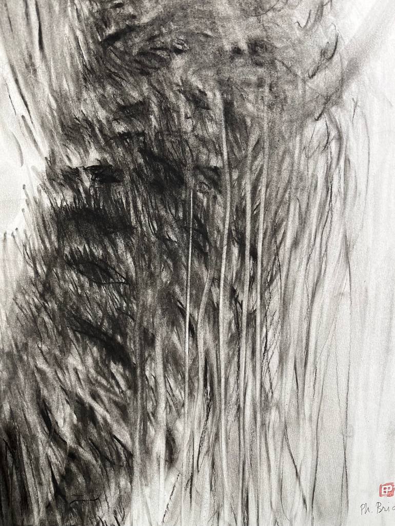 Original Abstract Expressionism Body Drawing by Philippe Briade