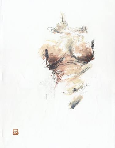 Print of Expressionism Nude Drawings by Philippe Briade