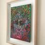 A face of a God (Shiva, Krishna?) appearing through a floral background